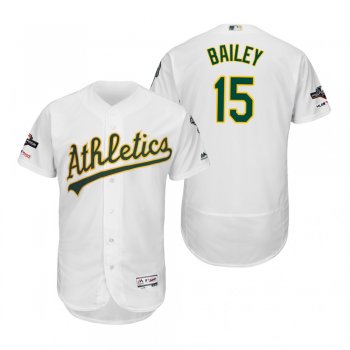 Homer Bailey Oakland Athletics White 2019 Postseason Flex Base Jersey