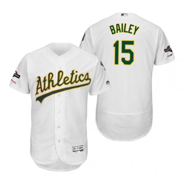 Homer Bailey Oakland Athletics White 2019 Postseason Flex Base Jersey