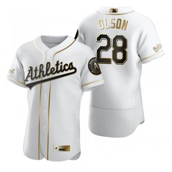 Oakland Athletics Matt Olson Nike White Authentic Golden Edition Jersey