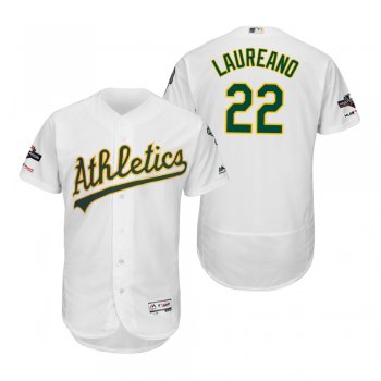 Ramon Laureano Oakland Athletics White 2019 Postseason Flex Base Jersey