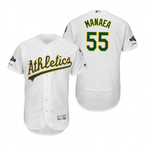 Sean Manaea Oakland Athletics White 2019 Postseason Flex Base Jersey