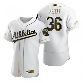 Oakland Athletics Yusmeiro Petit Nike White Authentic Golden Edition Jersey