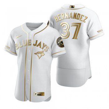 Toronto Blue Jays Teoscar Hernandez Nike White Authentic Golden Edition Jersey