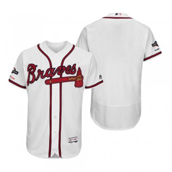 Atlanta Braves White 2019 Postseason Flex Base Jersey