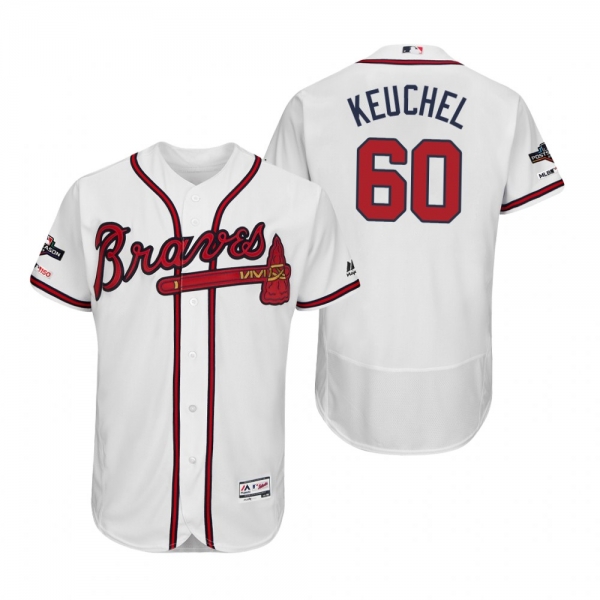 Dallas Keuchel Atlanta Braves White 2019 Postseason Flex Base Jersey