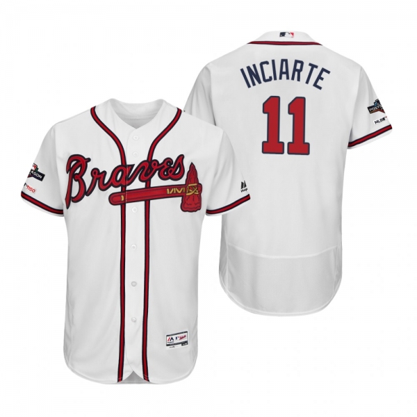 Ender Inciarte Atlanta Braves White 2019 Postseason Flex Base Jersey