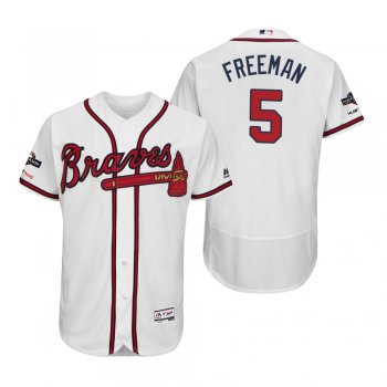 Freddie Freeman Atlanta Braves White 2019 Postseason Flex Base Jersey