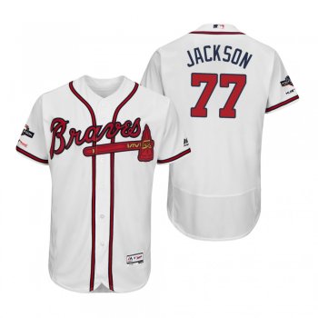 Luke Jackson Atlanta Braves White 2019 Postseason Flex Base Jersey