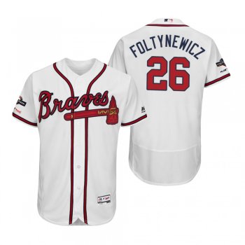 Mike Foltynewicz Atlanta Braves White 2019 Postseason Flex Base Jersey