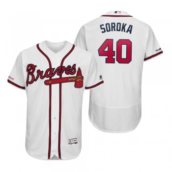 Mike Soroka #40 Atlanta Braves White Flex Base Jersey