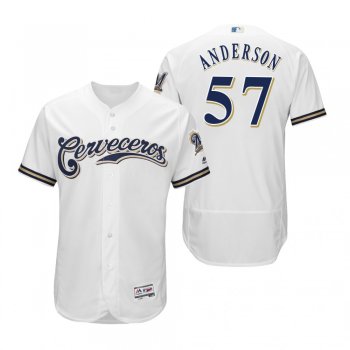 Chase Anderson Milwaukee Brewers White Hispanic Heritage Flex Base Jersey