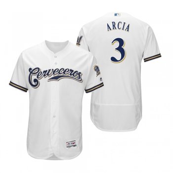 Orlando Arcia Milwaukee Brewers White Hispanic Heritage Flex Base Jersey