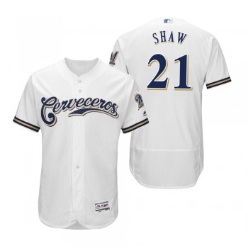 Travis Shaw Milwaukee Brewers White Hispanic Heritage Flex Base Jersey