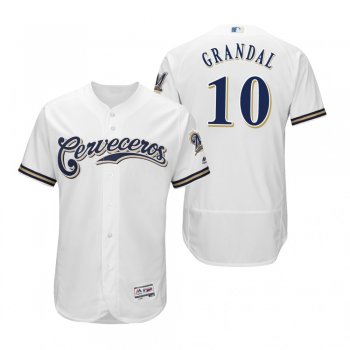 Yasmani Grandal Milwaukee Brewers White Hispanic Heritage Flex Base Jersey