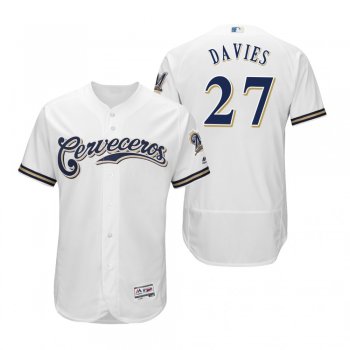 Zach Davies Milwaukee Brewers White Hispanic Heritage Flex Base Jersey