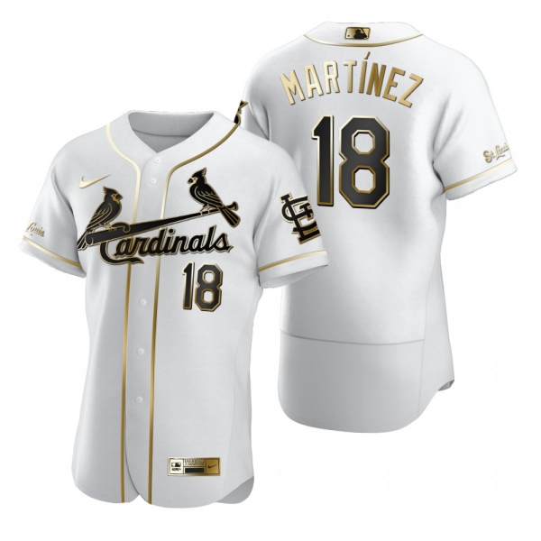 St. Louis Cardinals Carlos Martinez Nike White Authentic Golden Edition Jersey