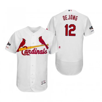 Paul DeJong St. Louis Cardinals White 2019 Postseason Flex Base Jersey