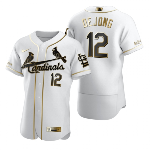 St. Louis Cardinals Paul DeJong Nike White Authentic Golden Edition Jersey