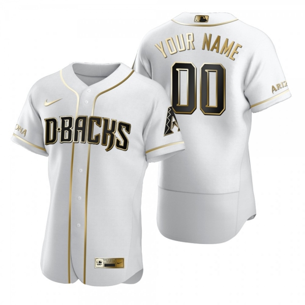 Arizona Diamondbacks Custom Nike White Authentic Golden Edition Jersey