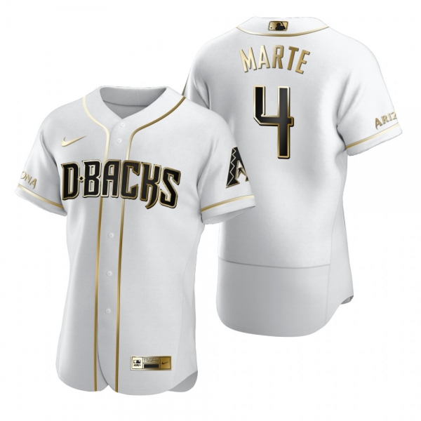 Arizona Diamondbacks Ketel Marte Nike White Authentic Golden Edition Jersey