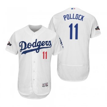 A.J. Pollock Los Angeles Dodgers White 2019 Postseason Flex Base Jersey