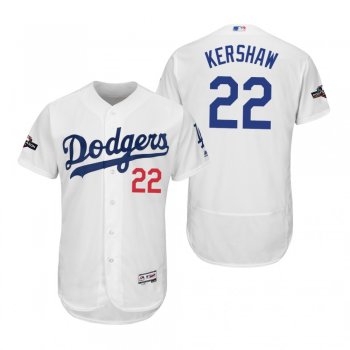 Clayton Kershaw Los Angeles Dodgers White 2019 Postseason Flex Base Jersey