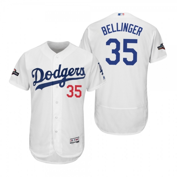 Cody Bellinger Los Angeles Dodgers White 2019 Postseason Flex Base Jersey