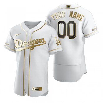 Los Angeles Dodgers Custom Nike White Authentic Golden Edition Jersey