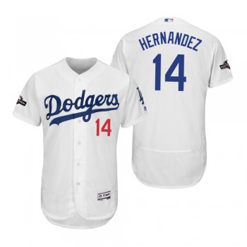 Enrique Hernandez Los Angeles Dodgers White 2019 Postseason Flex Base Jersey