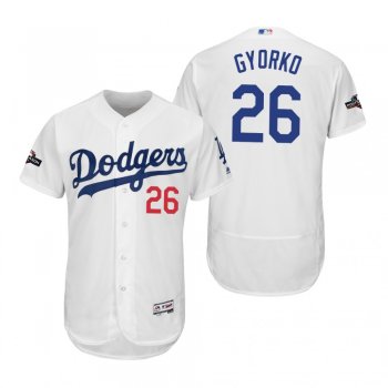 Jedd Gyorko Los Angeles Dodgers White 2019 Postseason Flex Base Jersey