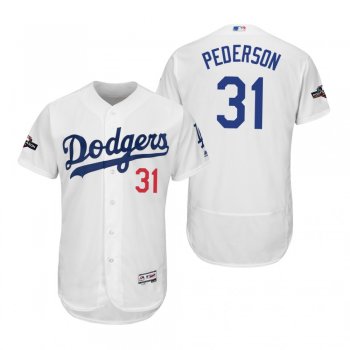 Joc Pederson Los Angeles Dodgers White 2019 Postseason Flex Base Jersey