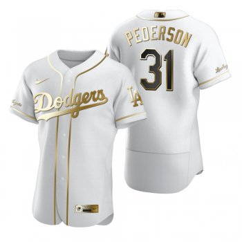 Los Angeles Dodgers Joc Pederson Nike White Authentic Golden Edition Jersey