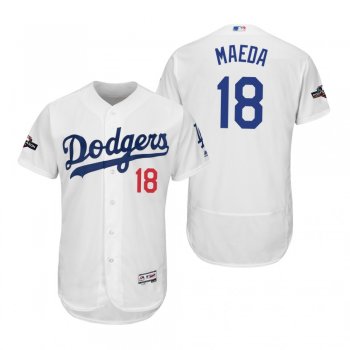 Kenta Maeda Los Angeles Dodgers White 2019 Postseason Flex Base Jersey