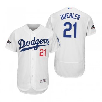 Walker Buehler Los Angeles Dodgers White 2019 Postseason Flex Base Jersey