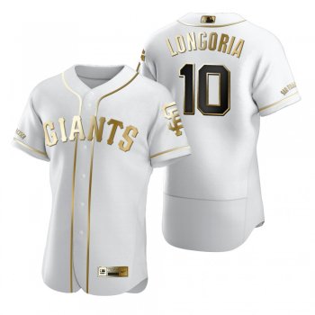 San Francisco Giants Evan Longoria Nike White Authentic Golden Edition Jersey