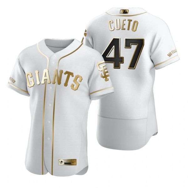 San Francisco Giants Johnny Cueto Nike White Authentic Golden Edition Jersey