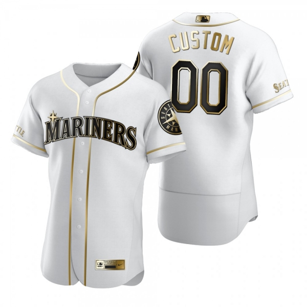 Seattle Mariners Custom Nike White Authentic Golden Edition Jersey