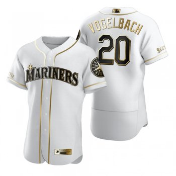 Seattle Mariners Daniel Vogelbach Nike White Authentic Golden Edition Jersey