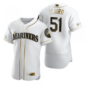 Seattle Mariners Ichiro Suzuki Nike White Authentic Golden Edition Jersey