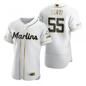 Miami Marlins Jon Berti Nike White Authentic Golden Edition Jersey