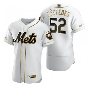 New York Mets Yoenis Cespedes Nike White Authentic Golden Edition Jersey