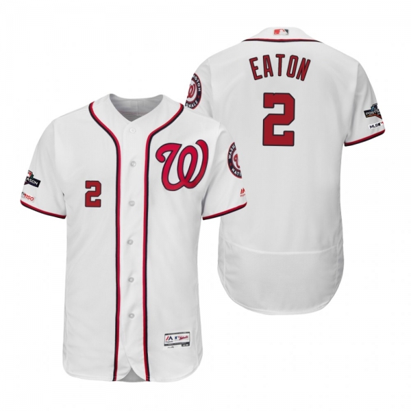 Adam Eaton Washington Nationals White 2019 Postseason Flex Base Jersey