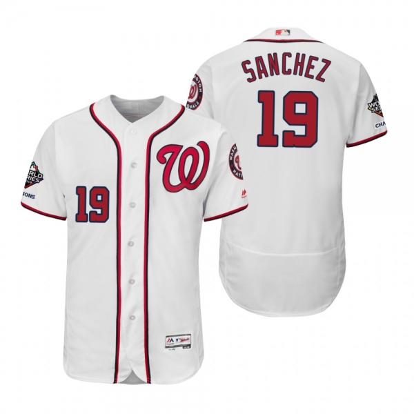 Anibal Sanchez Washington Nationals White 2019 World Series Champions Flex Base Jersey