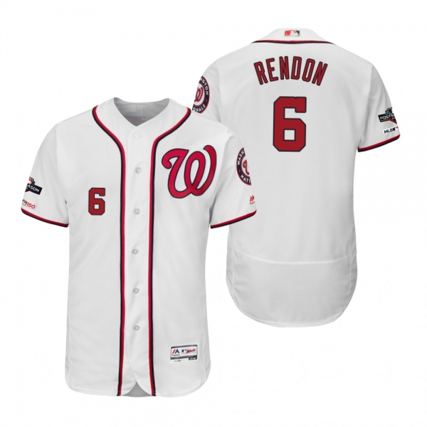 Anthony Rendon Washington Nationals White 2019 Postseason Flex Base Jersey