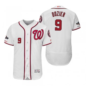 Brian Dozier Washington Nationals White 2019 Postseason Flex Base Jersey