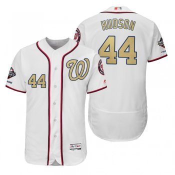 Daniel Hudson Washington Nationals White 2019 Gold Program World Series Champions Flex Base Jersey