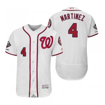 Dave Martinez Washington Nationals White 2019 World Series Champions Flex Base Jersey