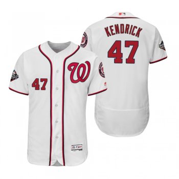 Howie Kendrick Washington Nationals White 2019 World Series Flex Base Jersey