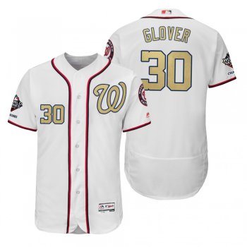 Koda Glover Washington Nationals White 2019 Gold Program World Series Champions Flex Base Jersey