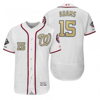 Matt Adams Washington Nationals White 2019 Gold Program World Series Champions Flex Base Jersey